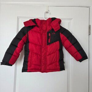 CB Sports  Artic Weather Protection Puffer Jacket Hood Lined Red Boy Girl 4T